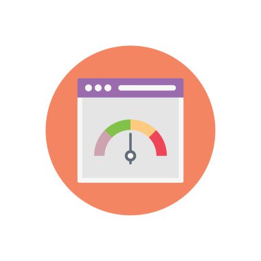 tarayıcı vektörü düz renk simgesi