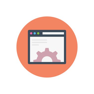 Web sayfası düz renk simgesi