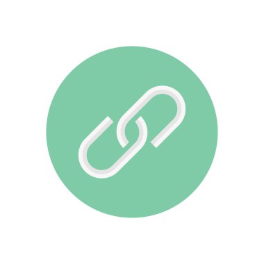 bağlantı vektörü düz renk simgesi