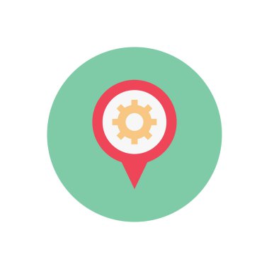 harita vektörü düz renk simgesi