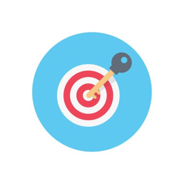 hedef vektör düz renk simgesi