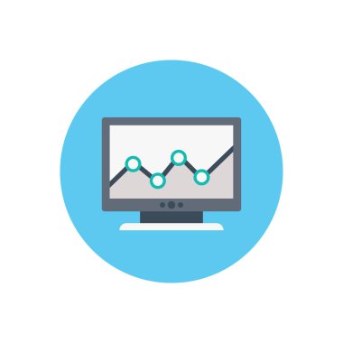grafik vektörü düz renk simgesi