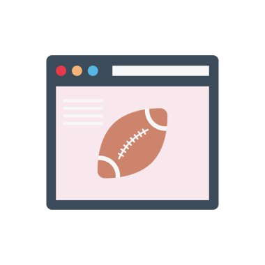 tarayıcı vektörü düz renk simgesi