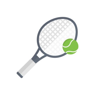 tenis vektörü düz renk simgesi
