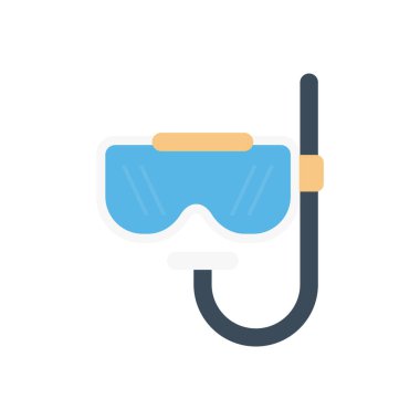 dalış vektörü düz renk simgesi