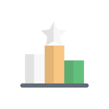 Podyum vektör düz renk simgesi