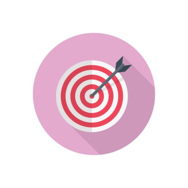 dart tahtası vektör düz renk simgesi