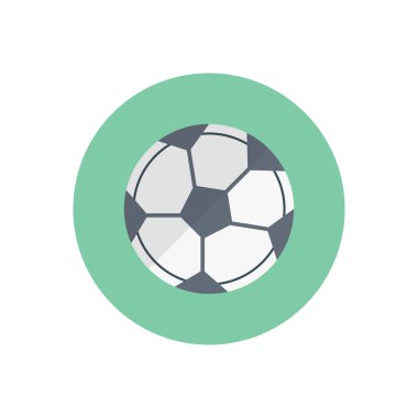 futbol vektörü düz renk simgesi