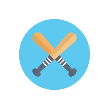 beysbol vektörü düz renk simgesi