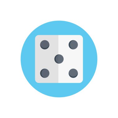 ludo vektörü düz renk simgesi 