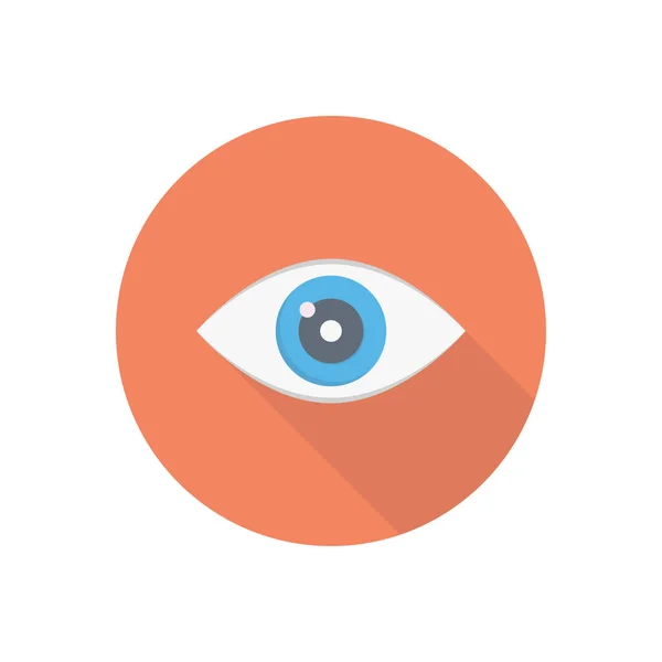 Ögon Vektor Platt Färg Ikon — Stock vektor