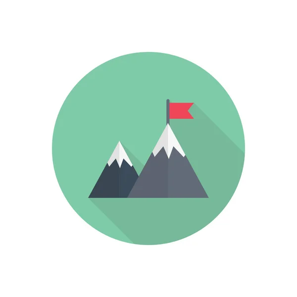 Mountain Vector Flat Color Icon — Stock Vector