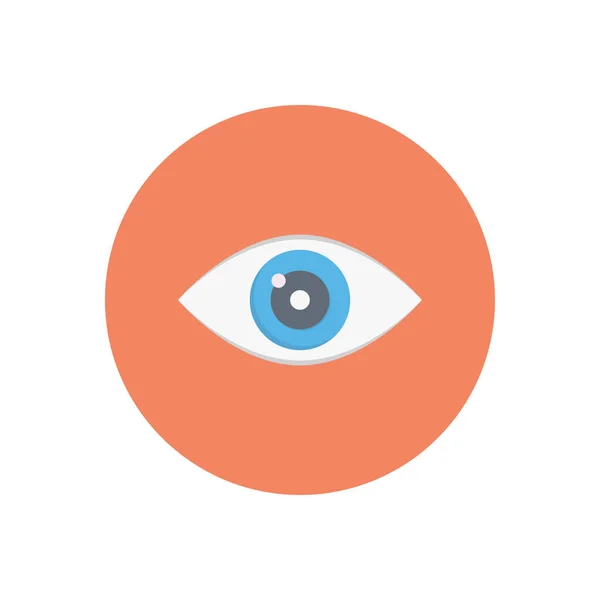 Eye Vector Flat Color Icon — 스톡 벡터