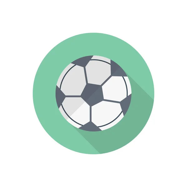 Fußball Vektor Flache Farbe Symbol — Stockvektor