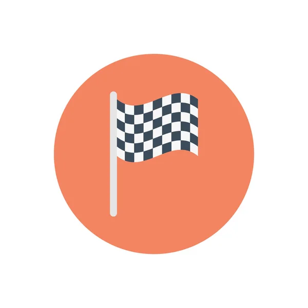 Race Vector Flat Color Icon — Stock Vector