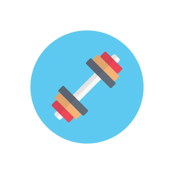 Barbell Vector Flat Color Icon — Stock Vector