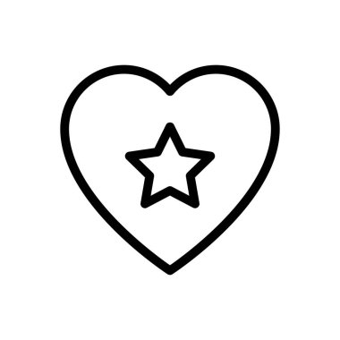 Sevgililer günü vektörü ince çizgi simgesi