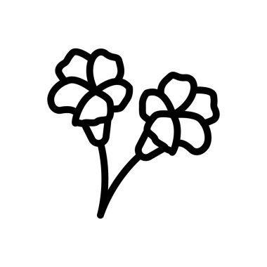çiçek vektörü ince çizgi simgesi