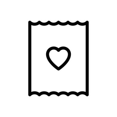 kalp vektörü ince çizgi simgesi