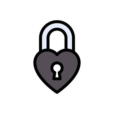 sevgi vektörü düz renk simgesi