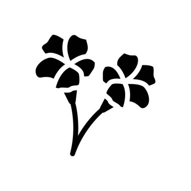 Çiçek vektörü düz simgesi