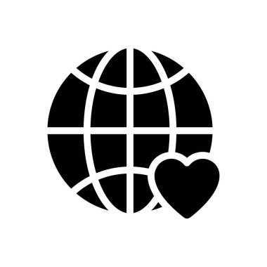 kalp vektör simgesi düz simge