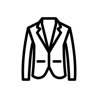 blazer vektör ince çizgi simgesi