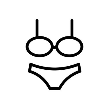 İç çamaşırı vektörü ince çizgi simgesi