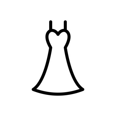 elbise vektörü ince çizgi simgesi