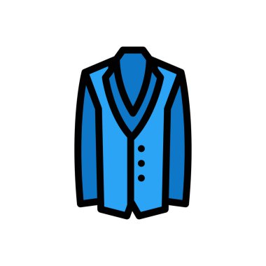 giysi vektörü düz renk simgesi