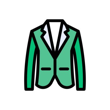 blazer vektör düz renk simgesi
