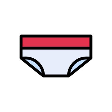 İç çamaşırı vektörü düz renk simgesi