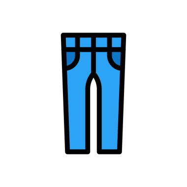 Pantolon vektörü düz renk simgesi