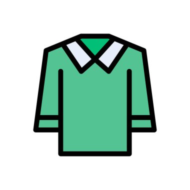 elbise vektörü düz renk simgesi