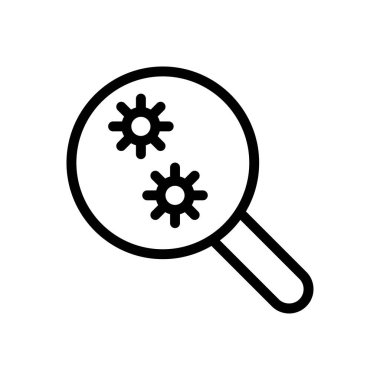 Arama vektörü ince çizgi simgesi