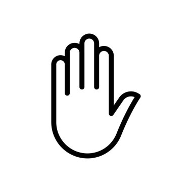 El vektörü ince çizgi simgesi