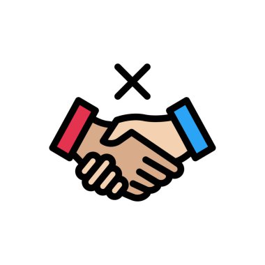 El sıkışma vektörü düz renk simgesi