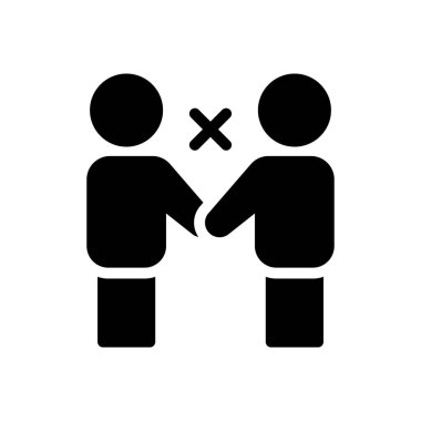 vektör glyph düz simgesine izin verilmiyor