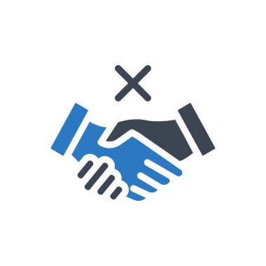 El sıkışma vektörü renk simgesi