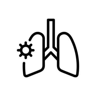 nefes vektörü ince çizgi simgesi