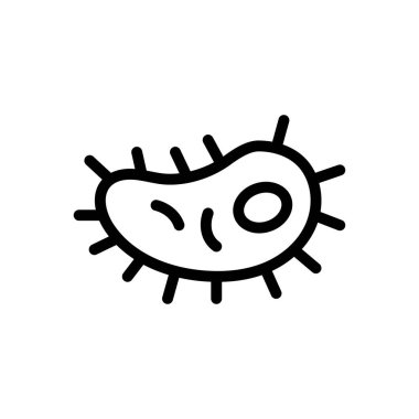 bakteri vektörü ince çizgi simgesi