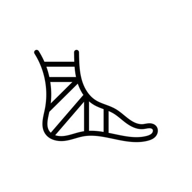 yaralanma vektörü ince çizgi simgesi