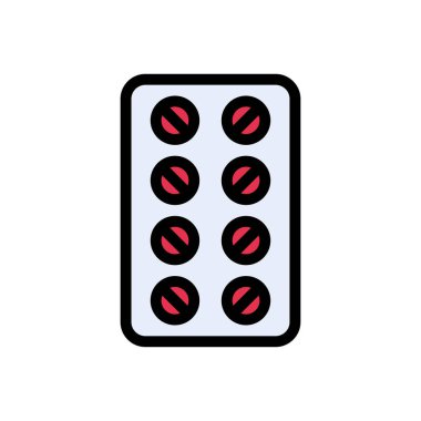 kapsül vektör düz renk simgesi