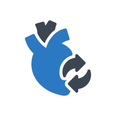 kardiyoloji vektörü renk simgesi