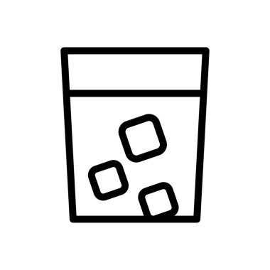 buz vektörü ince çizgi simgesi