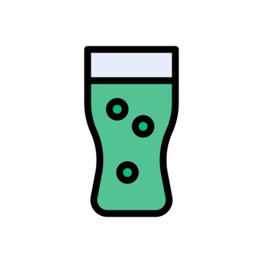 cam vektör düz renk simgesi