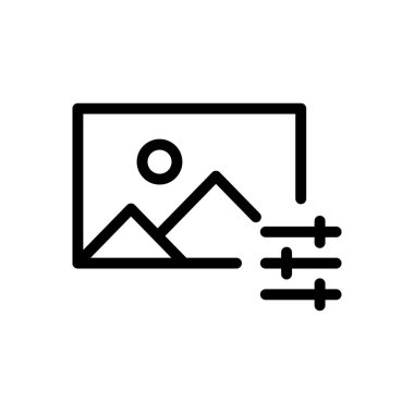 fotoğraf vektörü ince çizgi simgesi