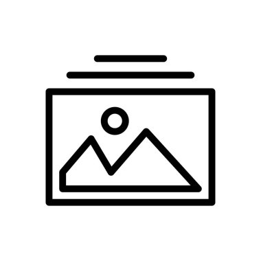 albüm vektörü ince çizgi simgesi