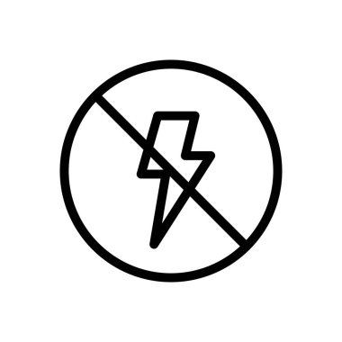 flaş vektör ince çizgi simgesi