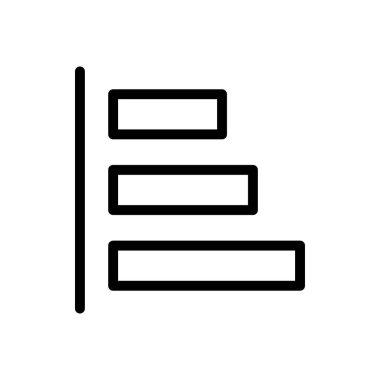 vektör ince çizgi simgesini hizala